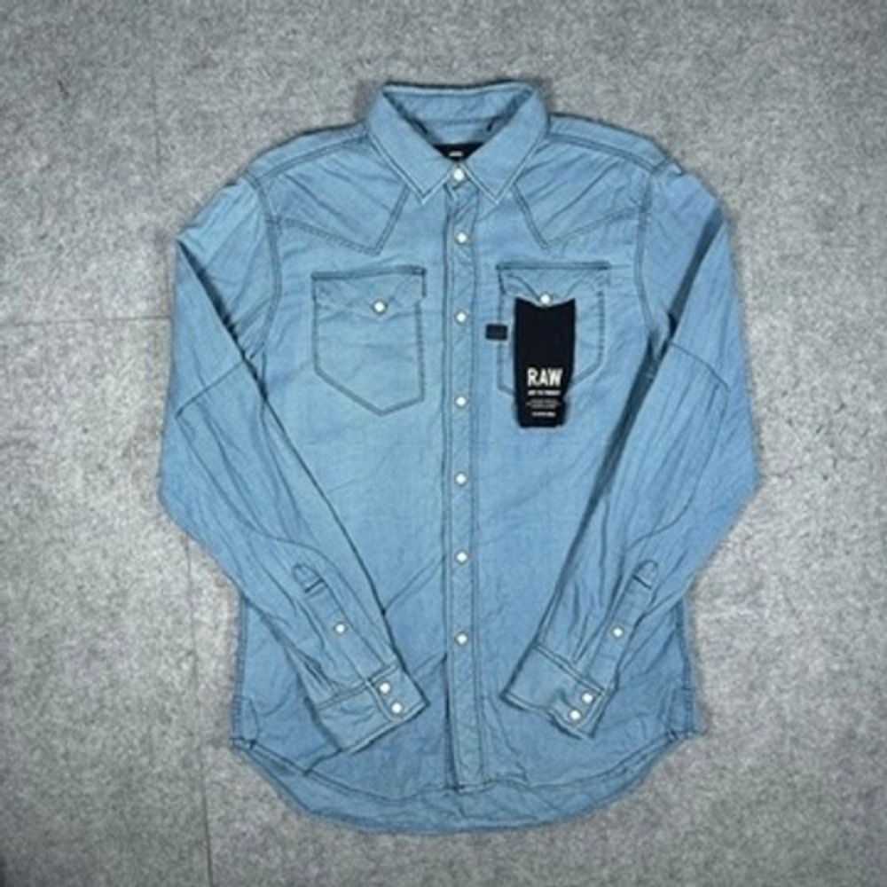 G-Star Raw Shirt Men S Blue Tacoma Shirt L/S Western Workwear Denim Casual